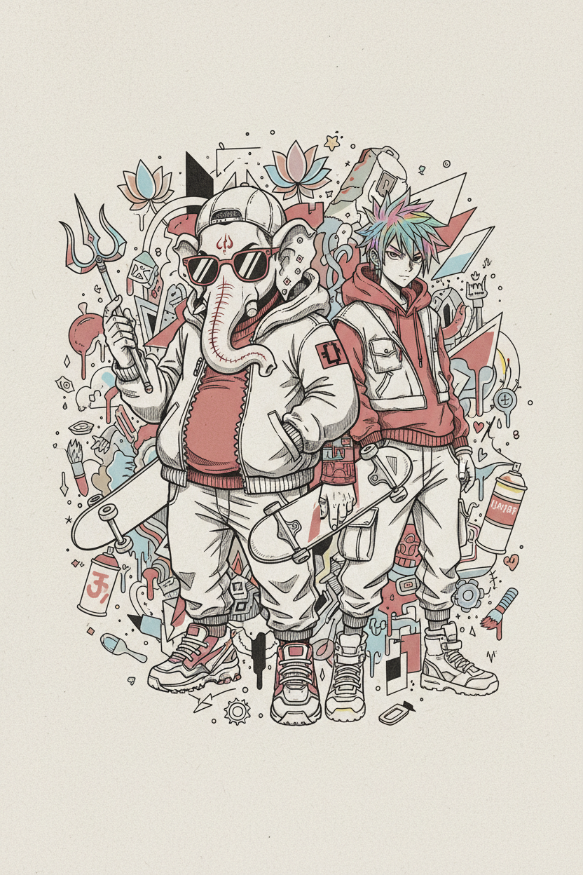 The Doodle Street Mobile Banner Artwork Only